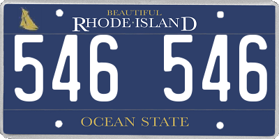 RI license plate 546546