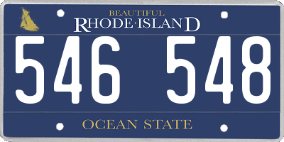 RI license plate 546548