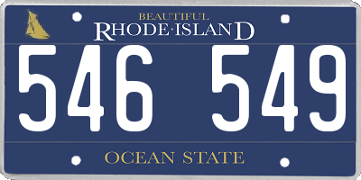 RI license plate 546549