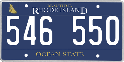 RI license plate 546550