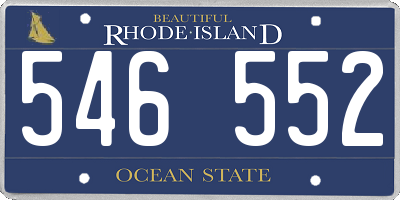 RI license plate 546552
