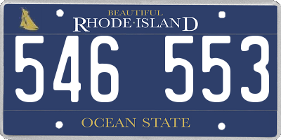 RI license plate 546553