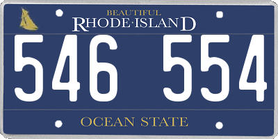 RI license plate 546554