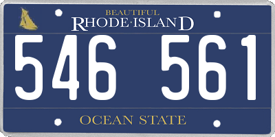 RI license plate 546561
