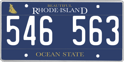 RI license plate 546563
