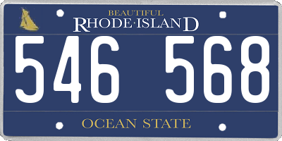 RI license plate 546568