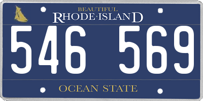 RI license plate 546569