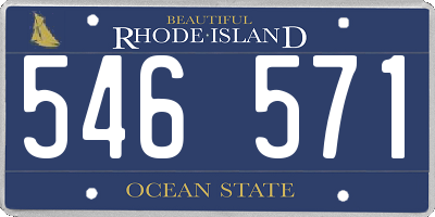RI license plate 546571