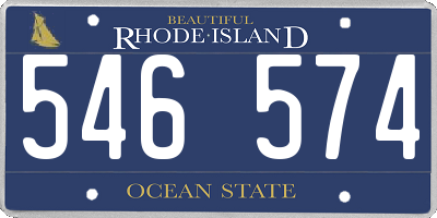 RI license plate 546574