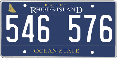 RI license plate 546576