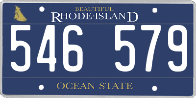 RI license plate 546579