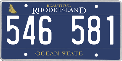 RI license plate 546581