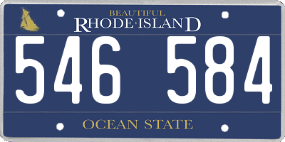 RI license plate 546584