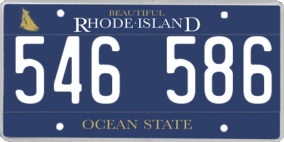 RI license plate 546586