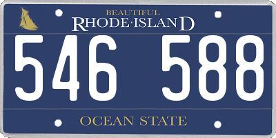 RI license plate 546588