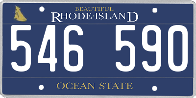 RI license plate 546590