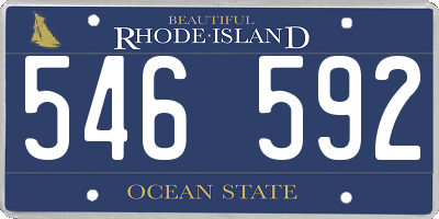 RI license plate 546592