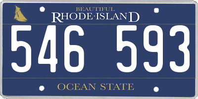 RI license plate 546593