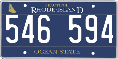 RI license plate 546594