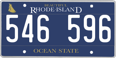 RI license plate 546596