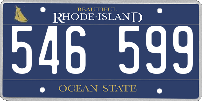 RI license plate 546599