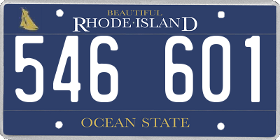 RI license plate 546601