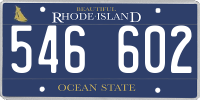 RI license plate 546602