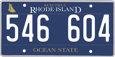 RI license plate 546604