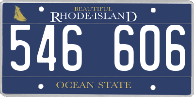 RI license plate 546606