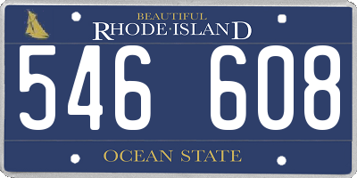 RI license plate 546608