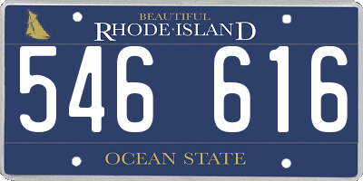 RI license plate 546616
