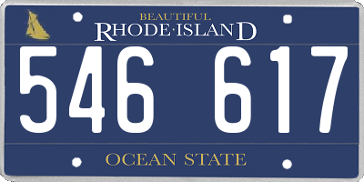 RI license plate 546617