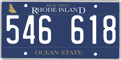 RI license plate 546618