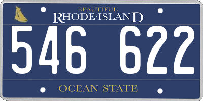 RI license plate 546622