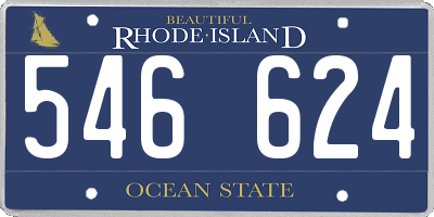 RI license plate 546624