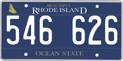 RI license plate 546626