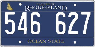 RI license plate 546627