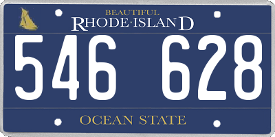 RI license plate 546628