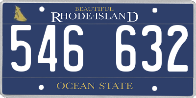 RI license plate 546632