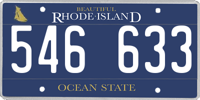 RI license plate 546633