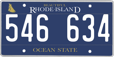 RI license plate 546634