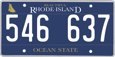 RI license plate 546637