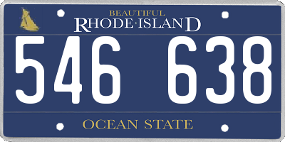 RI license plate 546638