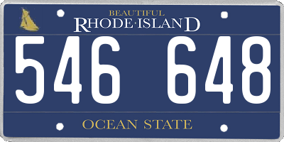 RI license plate 546648