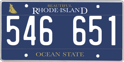 RI license plate 546651