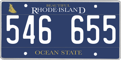 RI license plate 546655