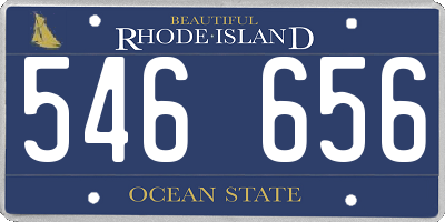 RI license plate 546656