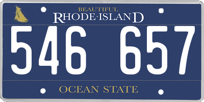 RI license plate 546657
