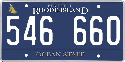 RI license plate 546660
