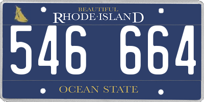 RI license plate 546664